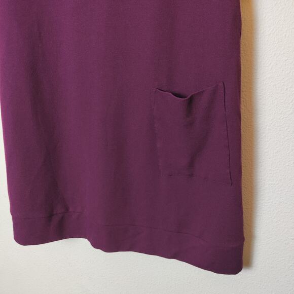 Isabella Oliver Maternity Tunic Dress Turtleneck Aubergine Purple Small A-line - Picture 6 of 15